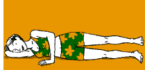 Allongé-jeter-jambe