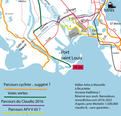 carte port saint louis istres ViaRhôna ? vers Marseille étude ?