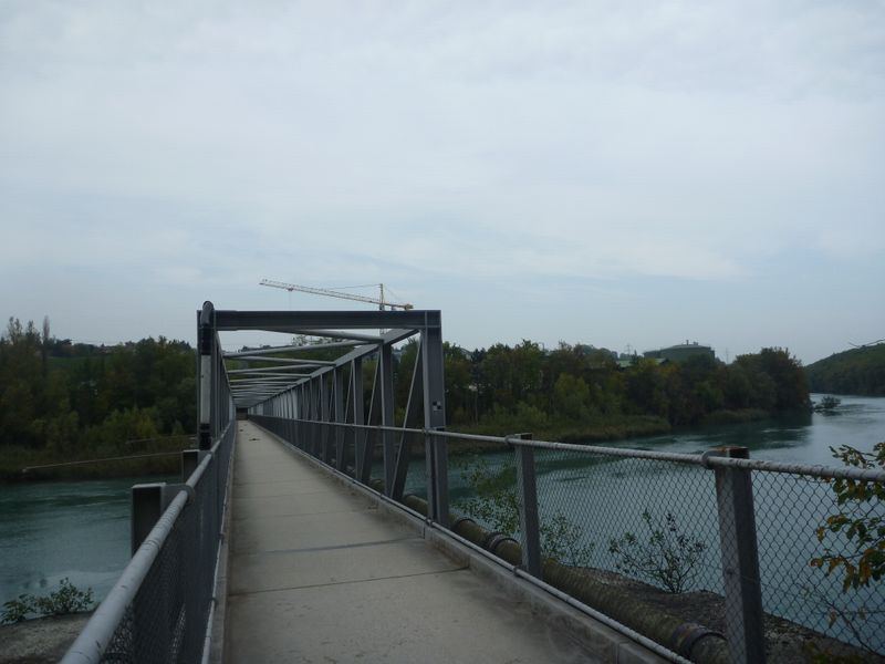 Passerelle de Chevres &agrave; Vernier sur le Rh&ocirc;ne
