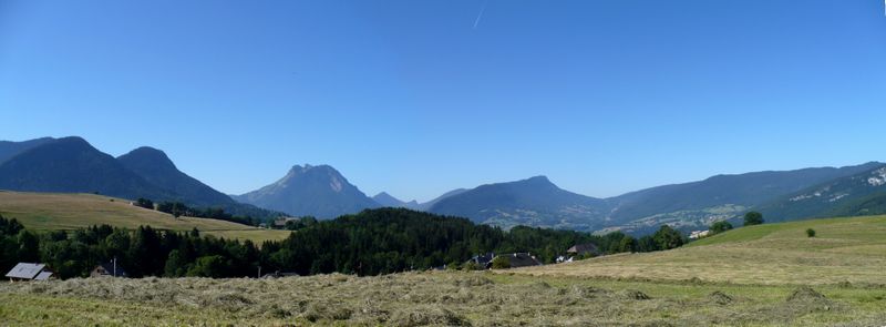 Panorama du col de Leschaux