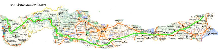 carte annecy venise italie 2004