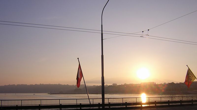 Le pont du mont-blanc Gen&egrave;ve