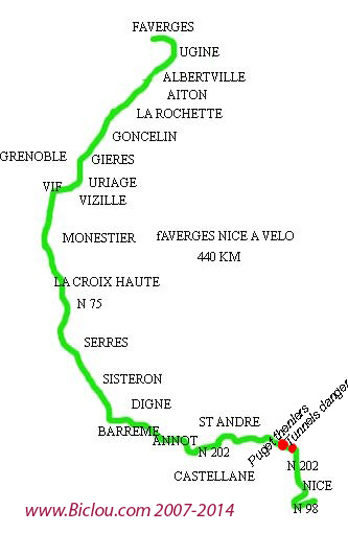 de faverges grenoble Nice &agrave; v&eacute;lo