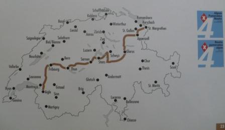 Parcours suisse &agrave; v&eacute;lo Num&eacute;ro 4 panorama alpin