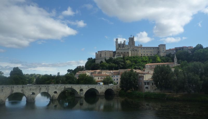 Arriv&eacute;e &agrave; Beziers &agrave; bicyclette par le canal du midi en 2010