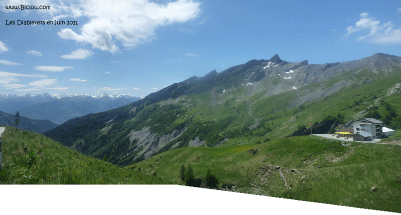 Les Diablerets en grimpant le col de Sanescht juin 2011