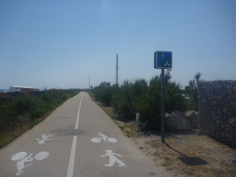 La piste cyclable du littoral de s&egrave;te en 2011
