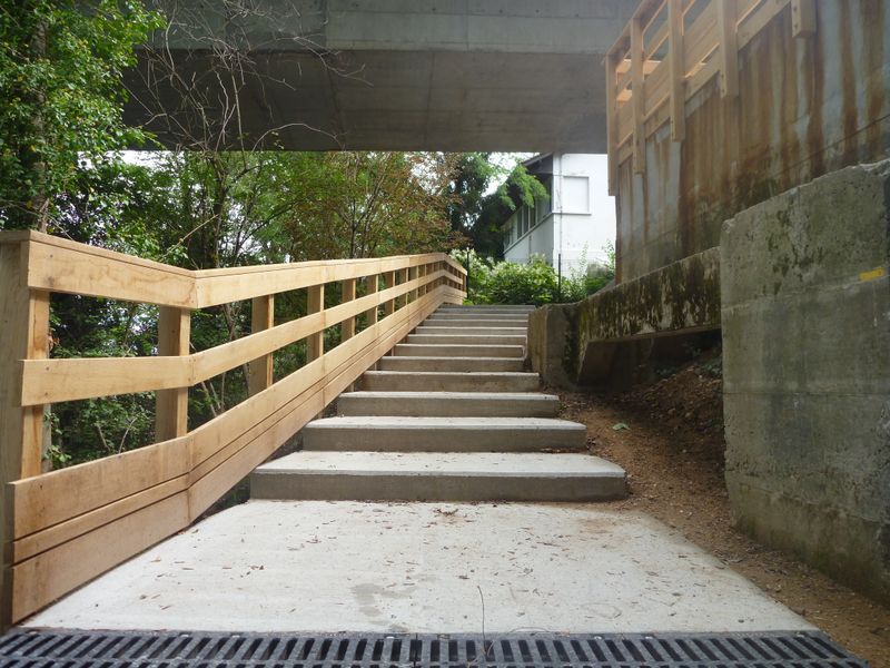Accès au pont de jons