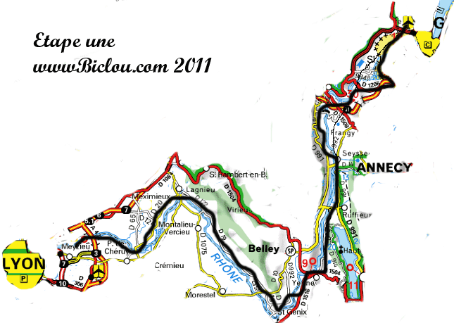 viarhona 2001 etape une gen&egrave;ve lyon