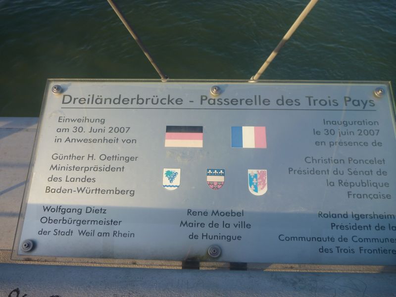 Dreinlanderbrucke passerelle des trois pays a B&acirc;le en 2012