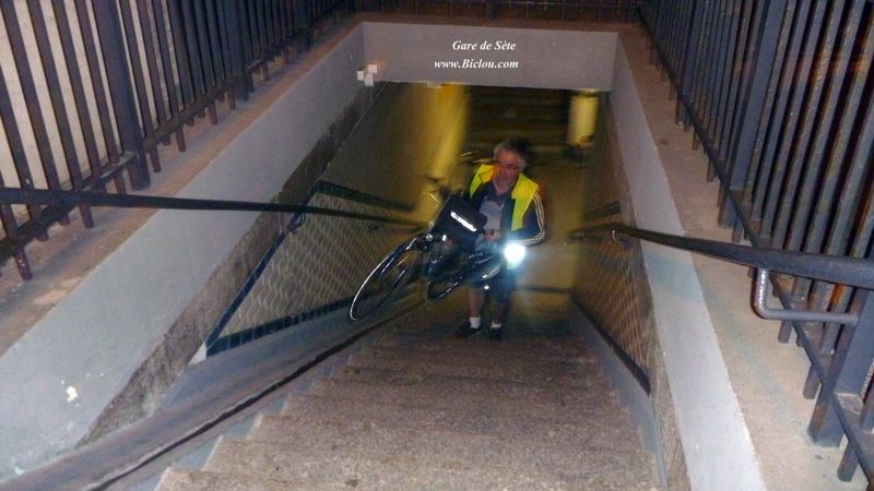 Claudio repart en gare de Sète