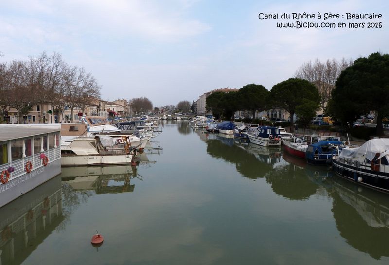 Le canal du Rhône à Sète à Beaucaire en 2016