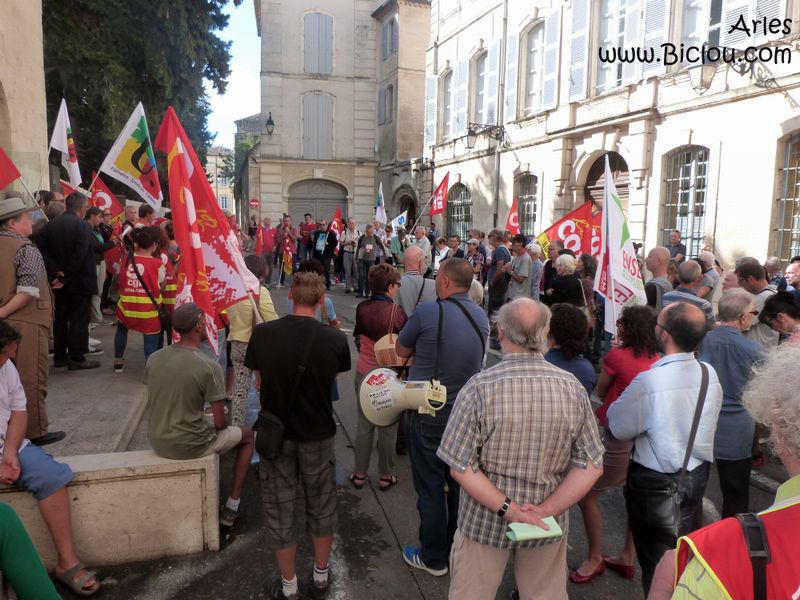 Manif CGT contre la loi travail , à Arles sept 2016