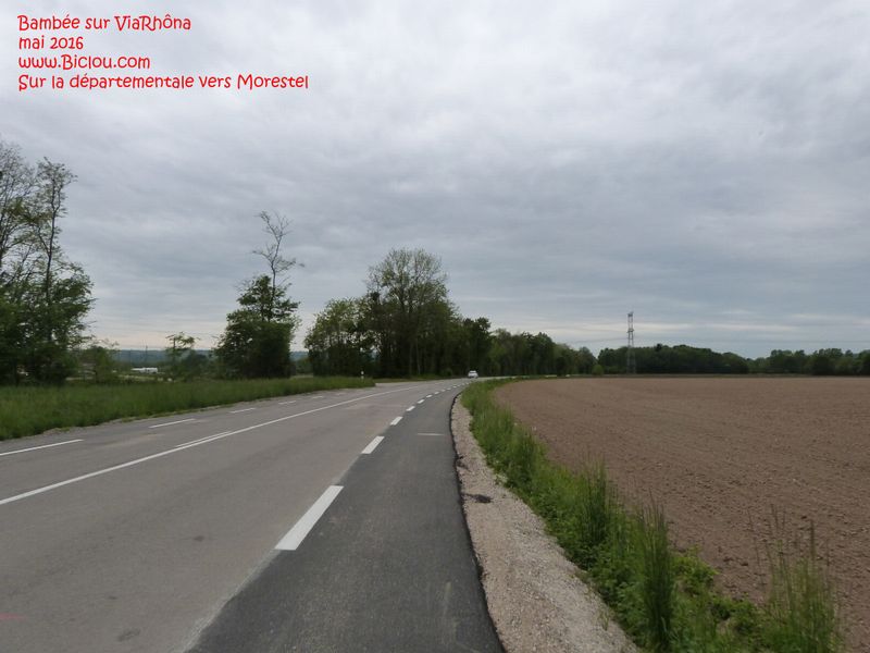 ViaRhôna tangente la 60 A en dirfection de Morestel en 2016