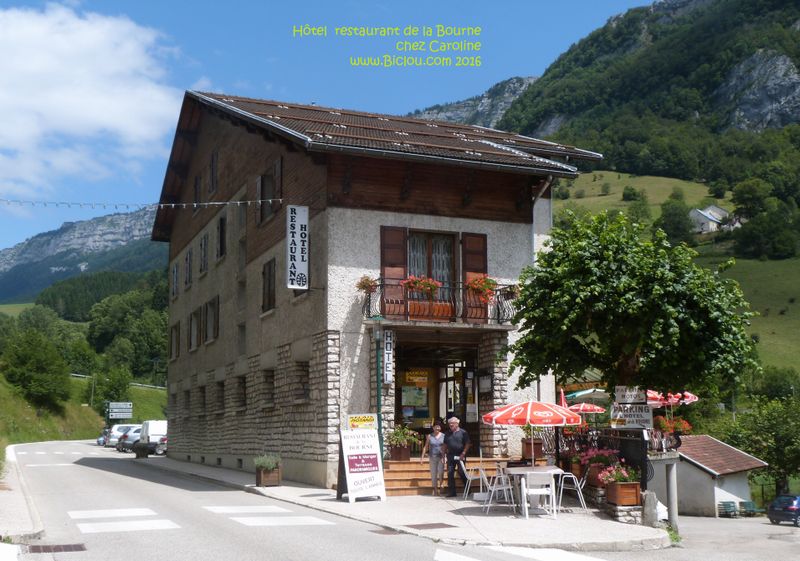 Hôtel restaurant de la Bourne, chez Caroline à Rencurel, bonne adresse 