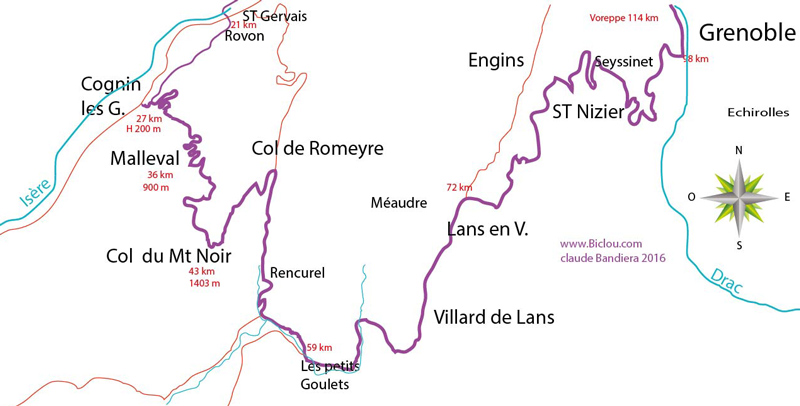 balade en Vercors les gorges du Nan le Vercors , &agrave; bicyclette svp