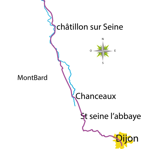 Carte-suivre-la-seine-a-bicyclette-etape-une-2017