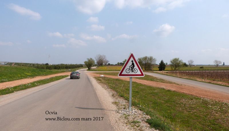 Le long de la ligne LGV OC'Via (Gard) : ya bien vélos, la preuve en mars 2017