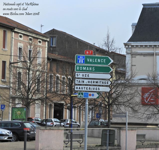 Quand Nationale sept et ViaRhôna se cotoyent à Tournon