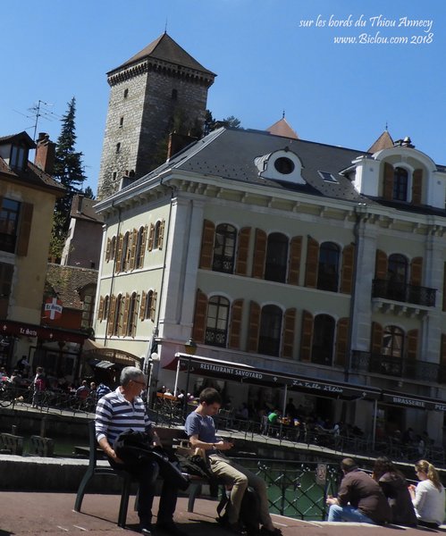 Annecy au bord du Thiou et sous le château en 2018