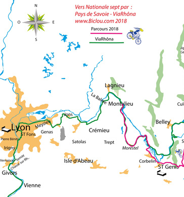 carte-bambée-2018-veloroute-des-lacs-de-Savoie-et-viarhôna-genève-Lyon