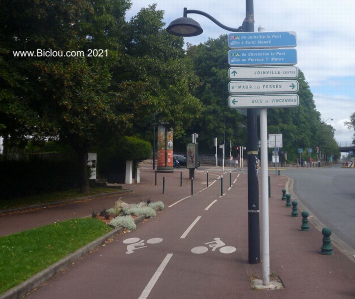 Sortie de Paris : &agrave; la confluence Seine-Marne, nous suivrons la Marne vers Joinville