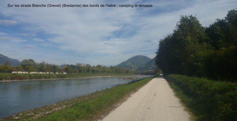 Sur les strade Bianche (Gravel) des bords de l'Is&egrave;re : camping la Terrasse