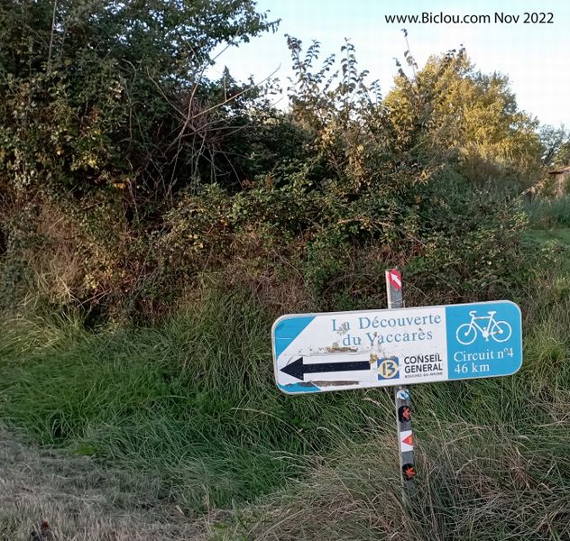 Balisage cycliste Circuit Num&eacute; 4 du Vaccar&egrave;s
