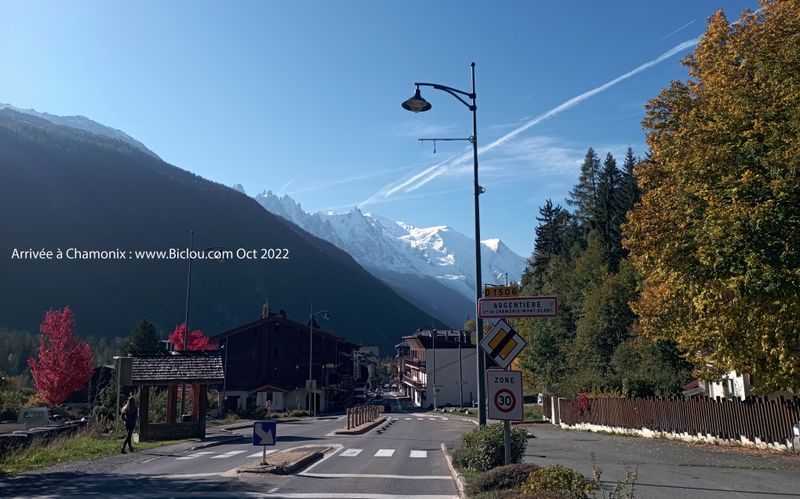 Arriv&eacute;e  &agrave; Chamonix Mont Blanc