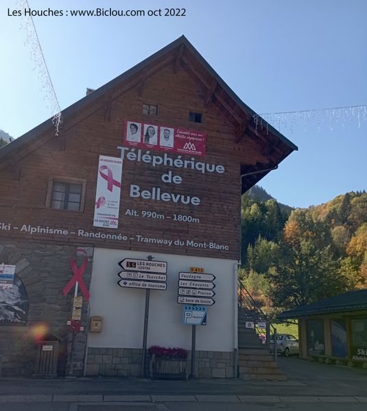 Les Houches, V 61 (vélo-route) , suivre Vaudagne
