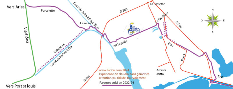 De Arles à Port de Bouc, à Bicyclette (juin 2024)