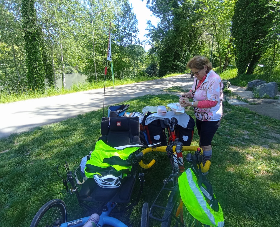 Pause casse croûte avant Grenoble zentrum<