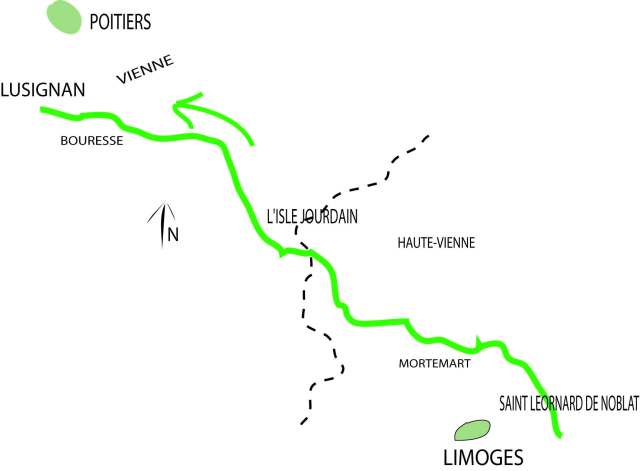 De Saint Leornard de Noblat &agrave; Lusignan