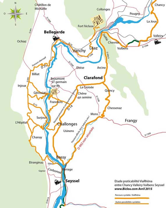 Carte voie verte Valleiry Vulbens